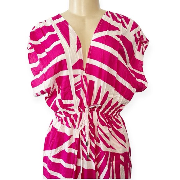 Elan Resortwear Maxi Dress Swim Slit Cover Up Pink Beach Boho Pool S - Picture 7 of 14